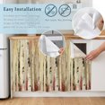 thumbnail image 5 of Autumn Branch Trees Cabinet Curtain 32"Wx55"L,Dustproof Pantry Door Curtain W/ Self Adhesive Tape,Fall Forest Vintage Rustic Oil Painting Tall Storage Cover Privacy Drape for Bathroom Kitchen, 5 of 9
