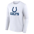thumbnail image 2 of Men's White Indianapolis Colts Logo Team Lockup Long Sleeve T-Shirt, 2 of 3