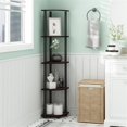 thumbnail image 2 of Pemberly Row Turn-N-Tube Wood 5 Tier Corner Display Rack in Dark Cherry/Black, 2 of 6