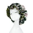 thumbnail image 2 of Bonnet en Satin Soyeux à Double Couche pour Femmes, Bonnet de Nuit Réversible, Accessoires pour Cheveux, Violet, 2 of 6