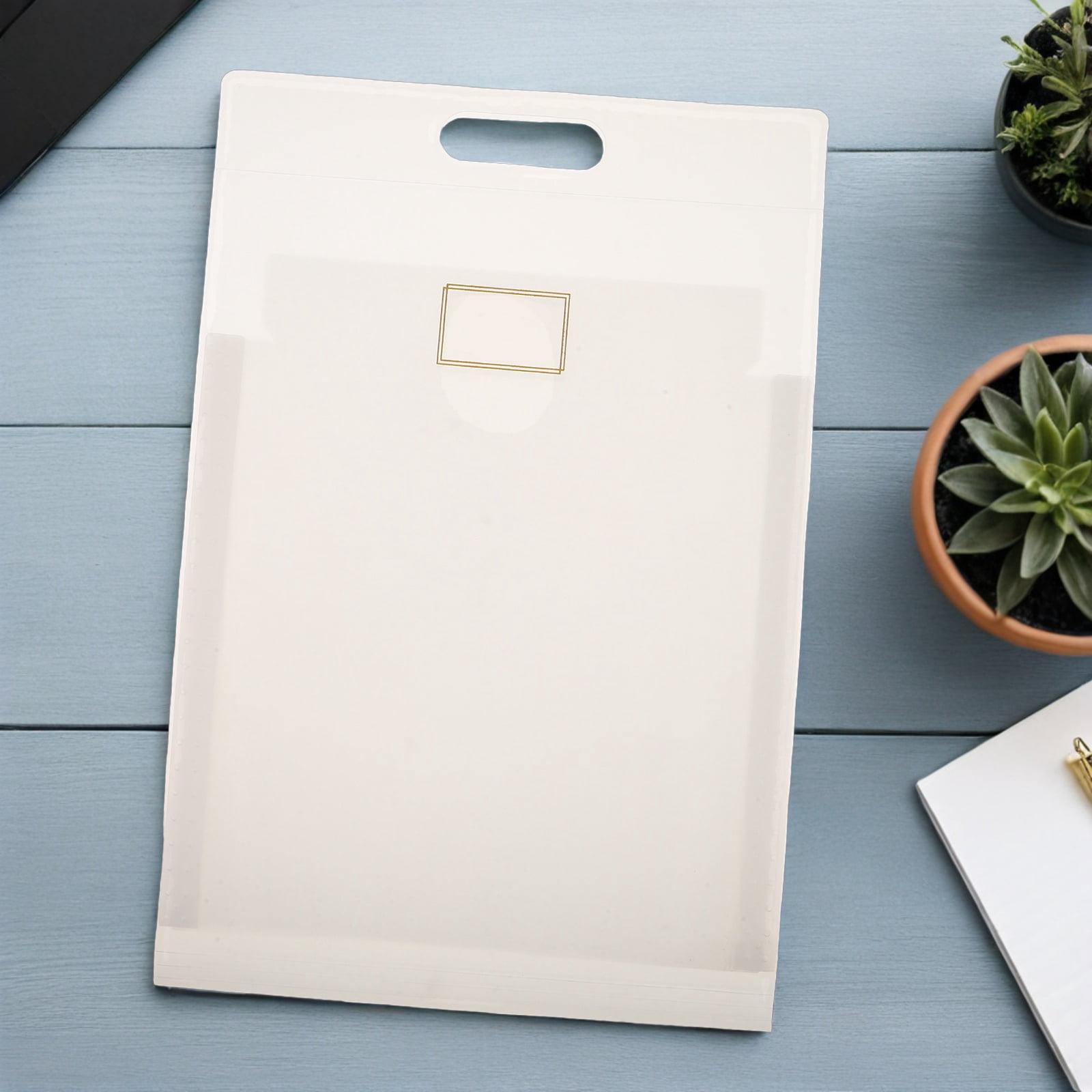 LOLIPPYY 4-Pack Expandable Accordion File Folder Organizer, White Plastic Document Storage for Office and Home Filing System