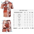 thumbnail image 5 of Fixha Men's Hawaiian Matching Set Tropical Summer Beach Button Down Short Sleeve Shirt and Shorts 2 Piece Outfits-Coffee M, 5 of 5