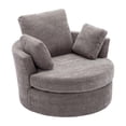 thumbnail image 6 of Pemberly Row Modern Extra Large Circular Swivel Chair in Gray, 6 of 8