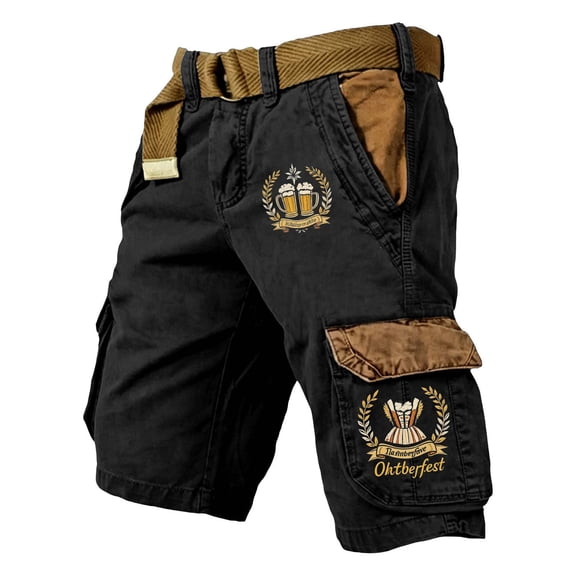 Mens Casual Pants Casual Cargo Pants with Multiple Pockets Blend Straight Leg Trousers