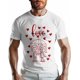 thumbnail image 1 of T-Shirts for Men, Red Hearts Couple Crew Neck Cotton T-Shirt Men's Short Sleeve Romantic Valentine's Day Love Heart Black, 1 of 8