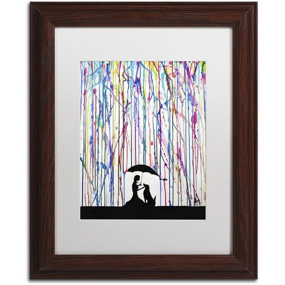 Trademark Fine Art 'Sempre' Canvas Art by Marc Allante, White Matte, Wood Frame