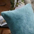 thumbnail image 3 of Home Soft Things Heavy Faux Fur 2 Piece Throw Pillow Cover Set - Silver Blue - 20" x 20", 3 of 5