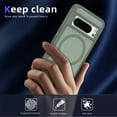 thumbnail image 5 of Google Pixel 8 Pro Phone Case, Phone case Google Pixel 8 Pro Magnetic Case [Compatible with MagSafe] Tough Rugged Matte Slim Shockproof Anti-Fingerprint Anti-Scratch Protective Cover, Light Green, 5 of 8