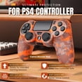 thumbnail image 2 of Controller Skins for PS4 - Silicone Protector Case Skin for Playstation 4 Controller Compatible with PS4 Slim / PS4 Pro Controller, Camo Mosaic Orange Cover for PS4 Controller with Thumb Grip Caps, 2 of 7