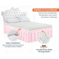 thumbnail image 4 of CCNY Wrap Around Style Bed Skirt Twin XL Pink 9" Drop Length Microfiber Bed skirt, 4 of 6