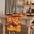 thumbnail image 2 of Fall Football Table Runner 72 Inches Long, Cotton Linen Table Runner Dresser Scarf, Thanksgiving Maple Leaf Orange Yellow Fabric Tablerunners for Dining Coffee Tables Wedding Holiday Party 13"x72", 2 of 9