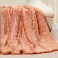 thumbnail image 4 of Home Soft Things Tip Dyeing Light Faux Fur Throw - Burnt Orange - 50" x 60", 4 of 9