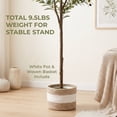 thumbnail image 4 of pansass Artificial Olive Tree, 6FT Fake Plants Indoor, Faux Tall Olive Tree with 936 Leaves & 52 Lifelike Fruits for Home Office Outdoor Room Decor, 4 of 11