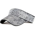 thumbnail image 2 of Dalrosia Sun Visors Hats Women Shiny Rhinestones Men Clip On Visor Hat Adjustable Bling Sports Summer Cap, 2 of 6