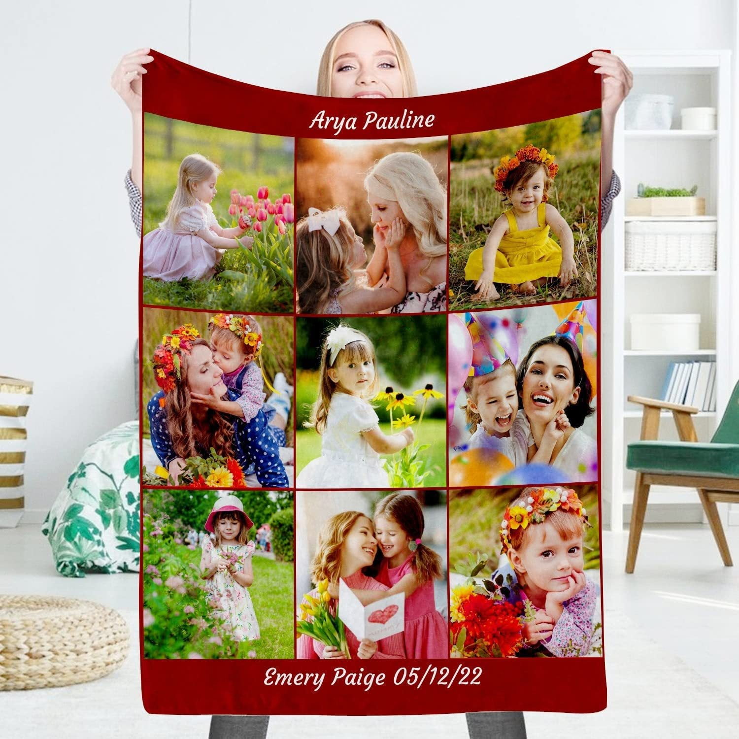 Custom Blanket with Picture Custom Collage Blanket Make a Customized