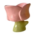 thumbnail image 3 of Taza de cerámica para helado, tazón pequeño de postre con base alta para helados con leche y yogur. Taza de tulipán rosa, 3 of 9