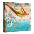 thumbnail image 4 of Masterpiece Art Gallery The Good Life Vintage Swimming Sign by Cory Steffen Canvas Art Print 30" x 30", 4 of 4