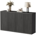 thumbnail image 4 of Surmoby 61.8" Wide Coffee Bar Cabinet , Modern Storage Cabinet with Adjustable Shelf and Doors Fluted Console Table Credenza fo Kitchenr Living Room Dining Room Kitchen,Dark Gray Alder, 4 of 10