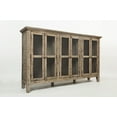 thumbnail image 2 of Jofran Rustic Shores 70" Coastal Distressed Acacia Six-Door Accent Cabinet, 2 of 6