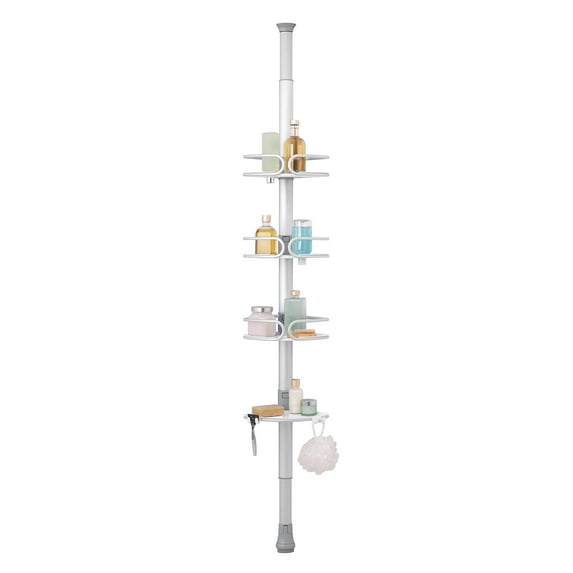 Open Box OXO GOOD GRIPS QUIK-EXTEND ALUMINUM POLE SHOWER CADDY - GRAY