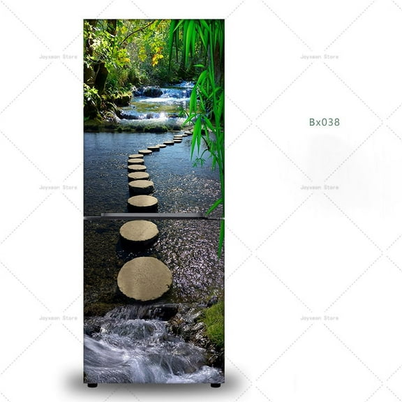 3D Landscape Refrigerator Magnet Can Be Customized in Size To Wrap The Entire Refrigerator Posters a