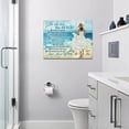 thumbnail image 5 of Inspirational Beach Bathroom Wall Art Ocean Seashell Starfish Painting Coastal Beach Blue Bathroom Pictures Wall Decor Girl Seascape Canvas Prints Modern Home Framed Artwork Home Decor 16"x12", 5 of 6
