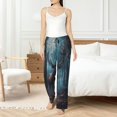 thumbnail image 4 of Fotbe Mystical Forest Elk Pantalones de Pijama para Mujer, Pantalones de Dormir, Pantalones Pj con Cordón y Bolsillos-Small, 4 of 6