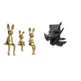 thumbnail image 1 of Conjunto De Escultura Y Sujetalibros Para Gabinete, Estantería, Mesa, Centro De Mesa, Decoración Del Hogar, Soporte De Adorno, 1 of 8
