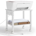 thumbnail image 4 of Leyaoyao Printer Stand with Charging Station, 2 Tier Rolling Printer Cart with Wheels, Under Desk Printer Stand for Office, Home, 4 of 9