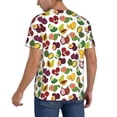thumbnail image 2 of Hirioo Colorful Fruits for Men's Baseball T-shirt Shirts Short Sleeve Casual Summer Button Stretch T Shirts,Size S-4XL-Medium, 2 of 7
