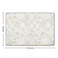 thumbnail image 5 of White Gold Leaf Hexagon Marble Pattern Flannel Non Slip Door Rugs,Washable Door Mats Indoor,Decorative Door Mats,Dirt-Resistant and Absorbent Doormat for Entrance,Bedroom,Kitchen,Bathroom,23.5"x16", 5 of 5