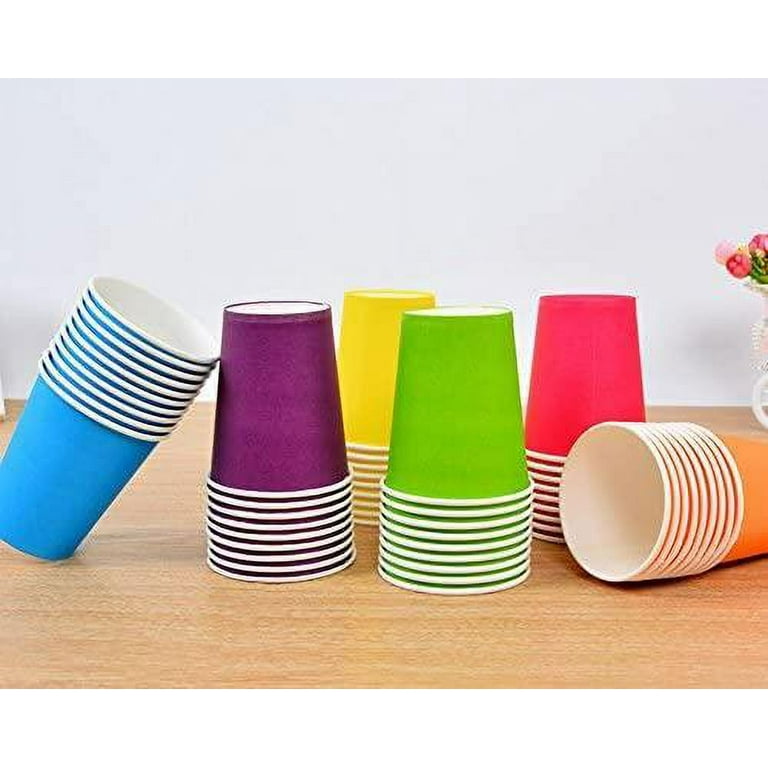 20x Paper Cup Color Paper Disposable Drinking Cups Birthday