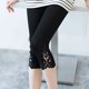 thumbnail image 4 of Leggings de encaje para mujer, calados, de verano 2024, finos, transpirables, elásticos, ajustados, de color liso, hasta la mitad de la pantorrilla, 4 of 5