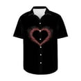 thumbnail image 3 of BiZtdJrK Daily Sales Clearance Mens Hawaiian Shirts Short Sleeve, 2025 Valentines Day Clothes Fashion Printed Dressy Turndown Collar T-Shirts Holiday Summer Blouses Multicolor 4XL, 3 of 6