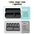 thumbnail image 3 of Juego de organizadores para cajón MLIKLU, 10 piezas, plástico negro, 3 of 7