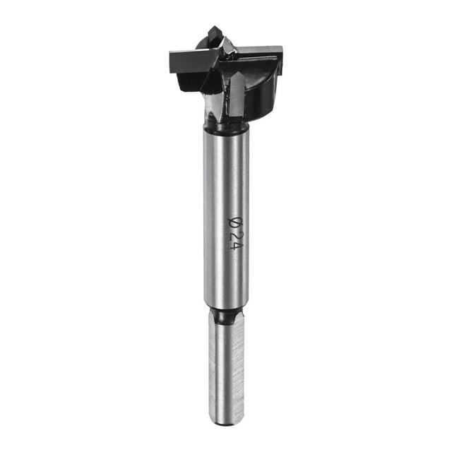 Broca Forstner Uxcell para Trabajos en Madera, 15/16in (24mm) Punta de Carburo con Vástago Triangular Cortador de Bisagra para Abrir Agujeros en Madera