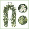 thumbnail image 4 of Danhjin Simulation Rattans Eucalyptuss Eucalyptuss Leaf Camellia Rattan Home Ornament Outdoor Decoration Rattan 2PC Fall Garland, 4 of 9