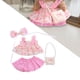 thumbnail image 1 of Muñeca de peluche perfke vestido de princesa 38 cm con falda corta y bolso, 1 of 8