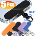 thumbnail image 2 of Universal Phone Lanyard Tether Tab 360 Degree Rotatable Soft TPU Mobile Phone Gaskets Replacement Phone Case Patrs Hanging Clips 5PCS Clear, 2 of 6