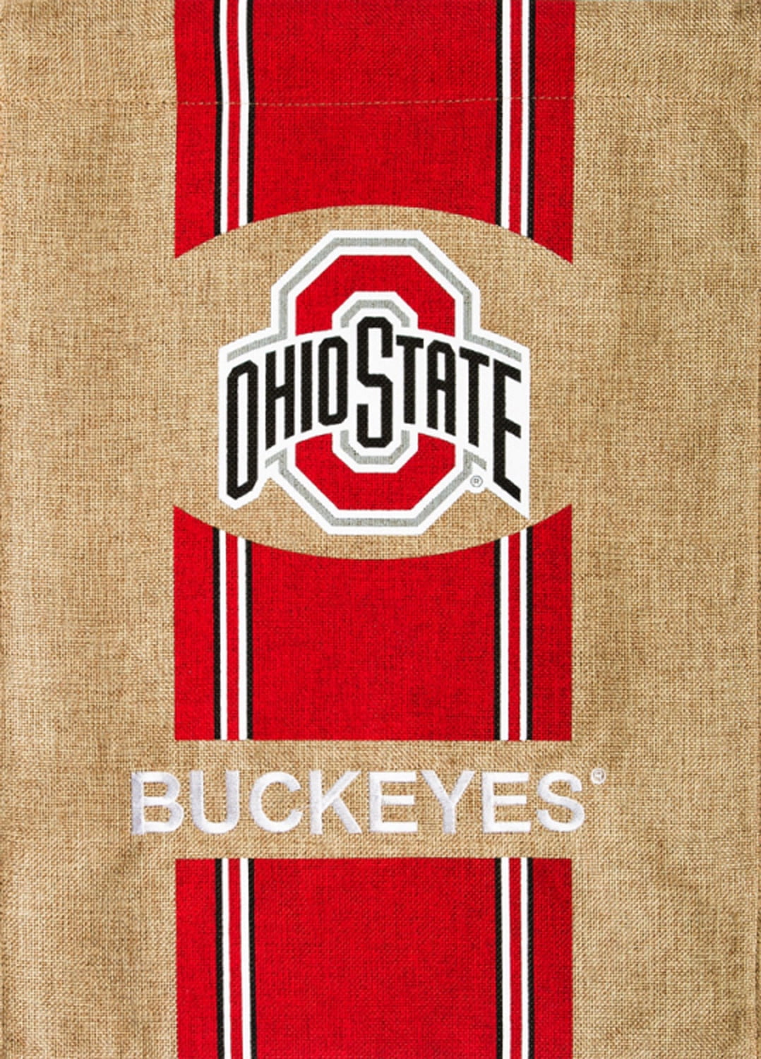 Burlap Ohio State University Buckeyes Garden Flag 12 5 X 18