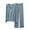 Sky Blue, variant on ICHUANYI Women's Spring Summer Thin Solid V-Neck Large Casual Wear Two Piece Pajama Set