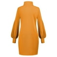 thumbnail image 5 of JIKNTTR Womens Sweaters Temperament Turtleneck Sweater Dress Long Sleeve Jumper Mini Dresses Ladies Turtleneck Sweater Dress Slim Sweater Mini Dress Fall Outfits, 5 of 5