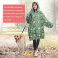 thumbnail image 4 of Wearable Oversized Blanket,Green Alligators Icons Pattern Wearable Blanket Hoodie for Adults,Cozy Hooded Blankets with Super Pockets,Super Warm Fuzzy Pullover for Women & Men, 4 of 6