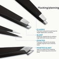 thumbnail image 5 of 4-pcs Stainless Steel Eyebrow Tweezers Set for Women Travel&Home Kit,Professional Hair Pluckers Professional Eyebrow Shaping Beauty Kit Black, 5 of 8