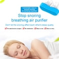thumbnail image 4 of Mujeres hombres flexibles silicona anti ronquido clips nasal ronquido snore stopper nasal dilator oficina hotel hogar cuidado de la salud suministros azul Inevent CE001604-02B, 4 of 7