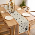 thumbnail image 3 of Halloween Table Runner - 120 Inch Long, Kitchen Dining Table Runner Dresser Scarves, Orange Beige Spi-der Stars Halloween Farmhouse Decor for Coffee Tables Wedding Party Banquet, 3 of 8