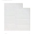 thumbnail image 2 of Superior Inaya Striped Shag Washable Bath Rug, Set of 2, Large, White, 2 of 11