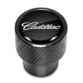 thumbnail image 2 of Cadillac Script Nameplate in Black on Black Aluminum Tire Valve Stem Caps, 2 of 5