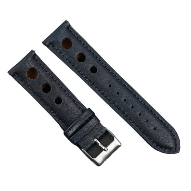 WANGQ Genuine Leather Watchband 18mm 20mm 22mm 24mm Brown Coffee Black Racing Strap Handmade Stitching Quick Release Watch Band