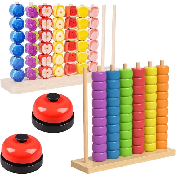 Color Pile Up Challenge Game with Victory Bell Fast Reaction Stacking Game Family Tabletop Competition Game for Parties and Game Night